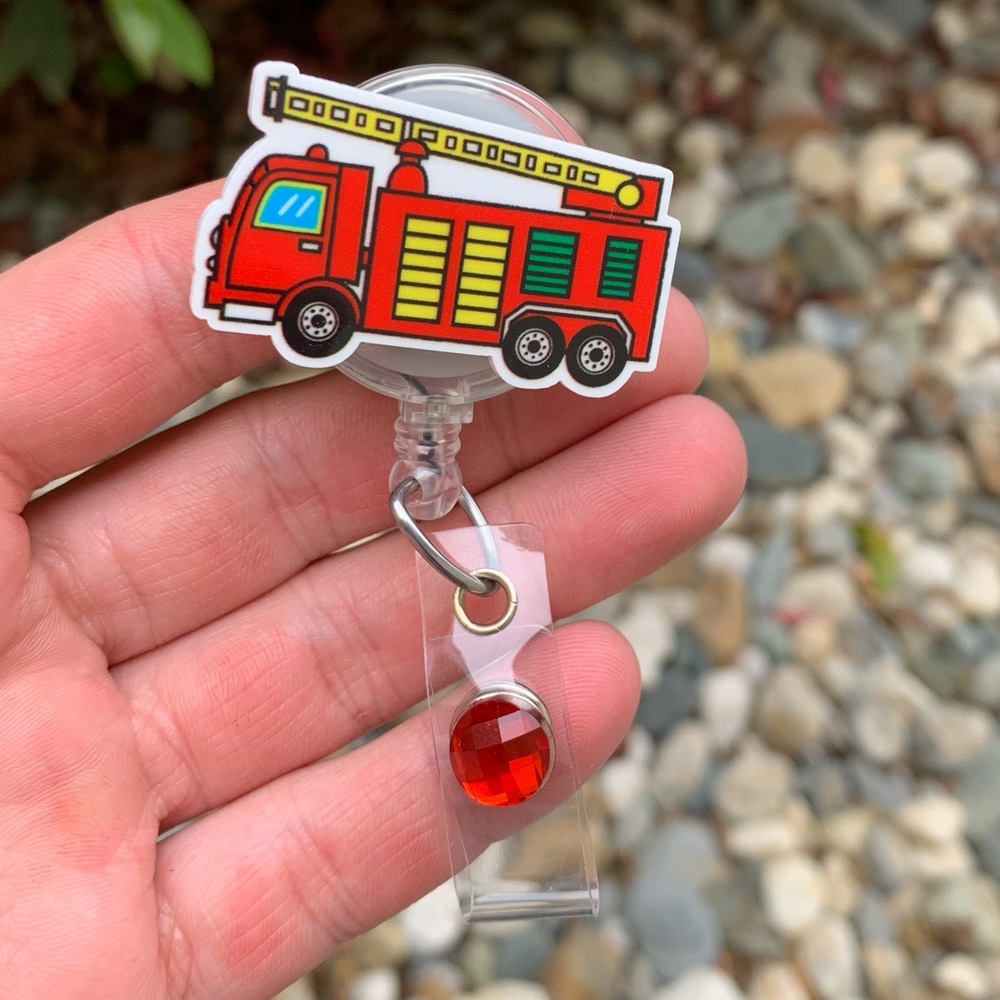 Fire Truck Badge Holder